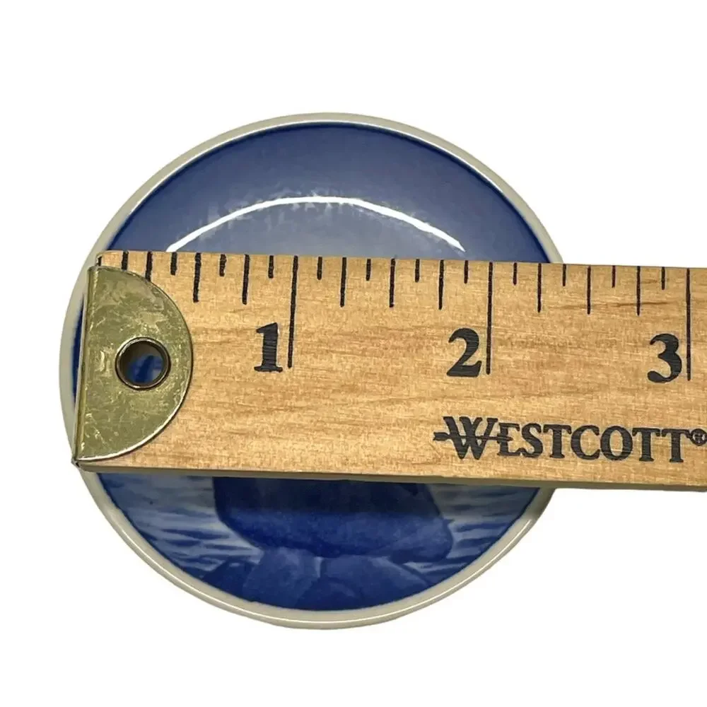 Set of 2 Vintage Royal Copenhagen Blue and White Butter Pats Miniature Plates - Picture 4 of 5